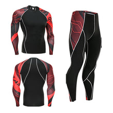 Load image into Gallery viewer, Ski Underwear Set > Men's Winter Thermal Underwear  >Running Tights  suit  > Compressed Thermal Underwear Workout Clothes 4XL