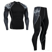 Load image into Gallery viewer, Ski Underwear Set > Men's Winter Thermal Underwear  >Running Tights  suit  > Compressed Thermal Underwear Workout Clothes 4XL