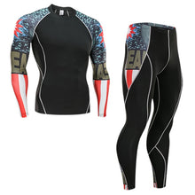 Load image into Gallery viewer, Ski Underwear Set > Men's Winter Thermal Underwear  >Running Tights  suit  > Compressed Thermal Underwear Workout Clothes 4XL