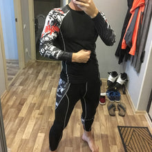 Load image into Gallery viewer, Thermal Underwear Men's Suit Compression Suit Fleece Long Johns Quick-Drying Thermal Underwear Set Running Tight Sports Men 4XL
