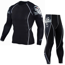 Load image into Gallery viewer, Thermal Underwear Men's Suit Compression Suit Fleece Long Johns Quick-Drying Thermal Underwear Set Running Tight Sports Men 4XL