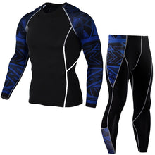 Load image into Gallery viewer, Thermal Underwear Men's Suit Compression Suit Fleece Long Johns Quick-Drying Thermal Underwear Set Running Tight Sports Men 4XL