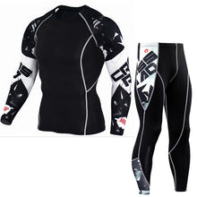 Load image into Gallery viewer, Thermal Underwear Men's Suit Compression Suit Fleece Long Johns Quick-Drying Thermal Underwear Set Running Tight Sports Men 4XL