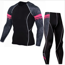 Load image into Gallery viewer, Thermal Underwear Men's Suit Compression Suit Fleece Long Johns Quick-Drying Thermal Underwear Set Running Tight Sports Men 4XL
