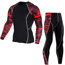 Load image into Gallery viewer, Thermal Underwear Men's Suit Compression Suit Fleece Long Johns Quick-Drying Thermal Underwear Set Running Tight Sports Men 4XL