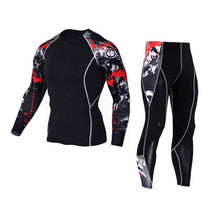 Load image into Gallery viewer, Thermal Underwear Men's Suit Compression Suit Fleece Long Johns Quick-Drying Thermal Underwear Set Running Tight Sports Men 4XL